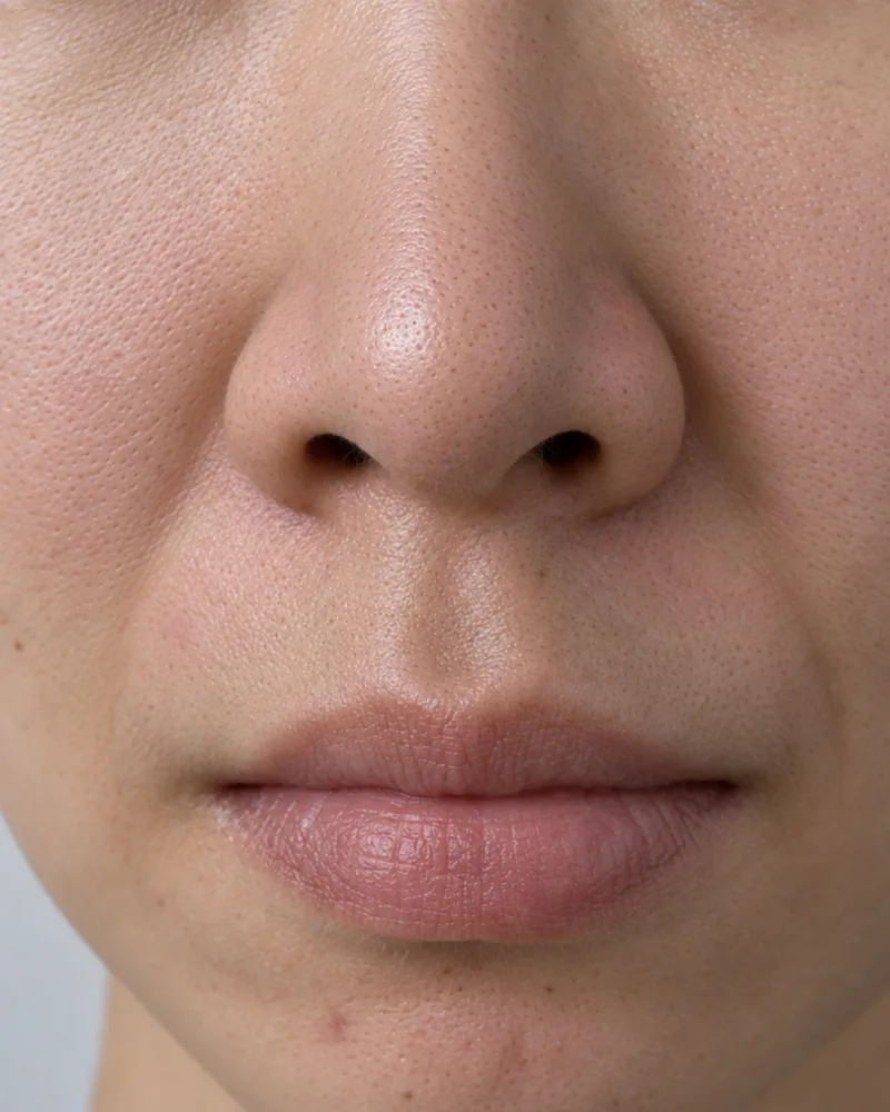 Same client after a course of InstaGlow treatments — pores visibly refined